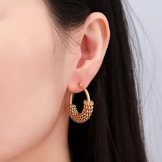 Golden Net Earrings